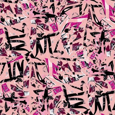 Velours Graphe n°1 Zéphyr and Co, polyester, rose, noir, blanc, fuchsia, pourpre