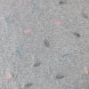 Jersey french terry gris brodé de plumes