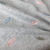 Jersey french terry gris brodé de plumes