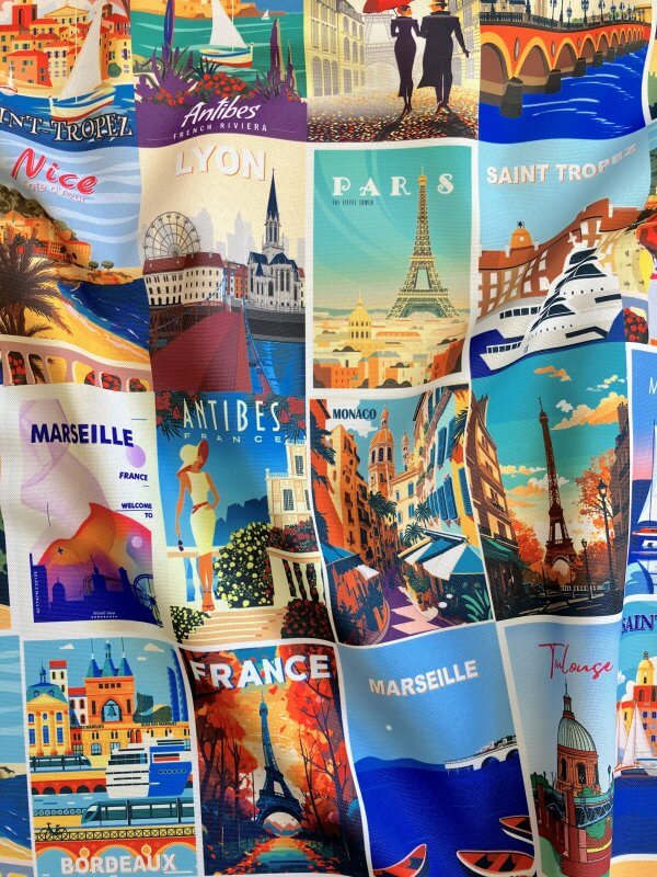 Tissu ameublement Francia multicolore