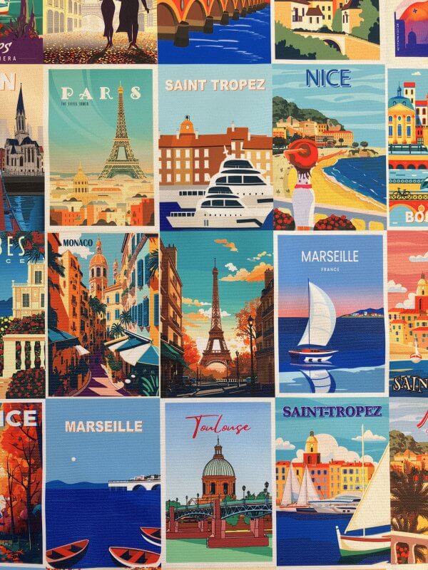 Tissu ameublement Francia multicolore