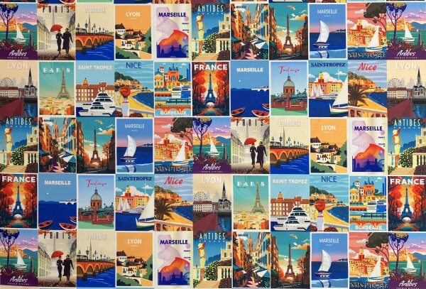 Tissu ameublement Francia multicolore