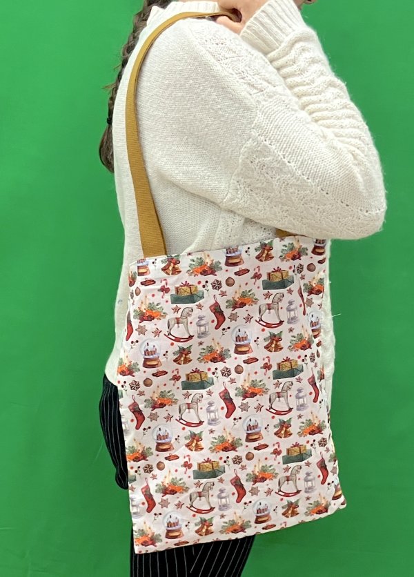 Tissu de Noël Alliwant blanc