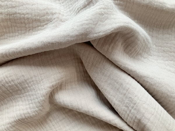 Tissu double gaze coton Galet