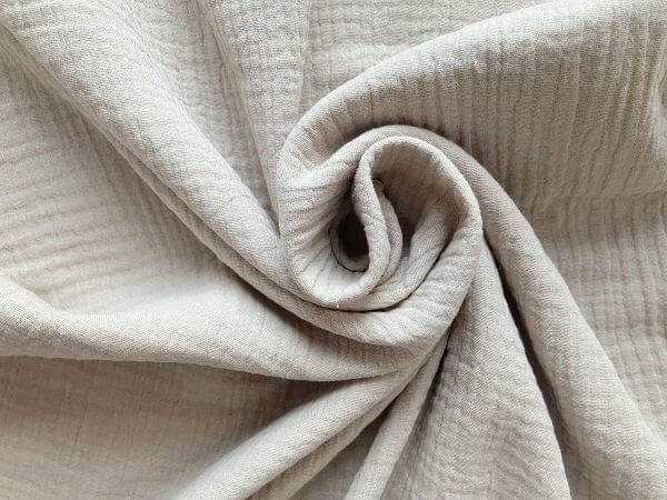 Tissu double gaze coton Galet