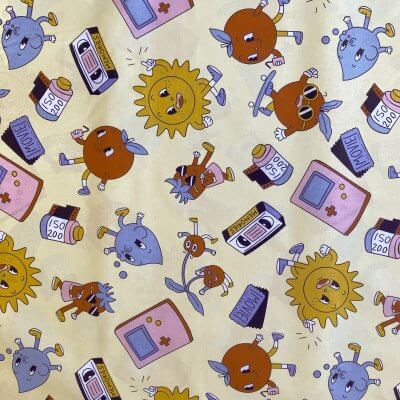 Tissu coton imprimé Arcade