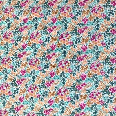 Tissu habillement smallest flowers fuchsia