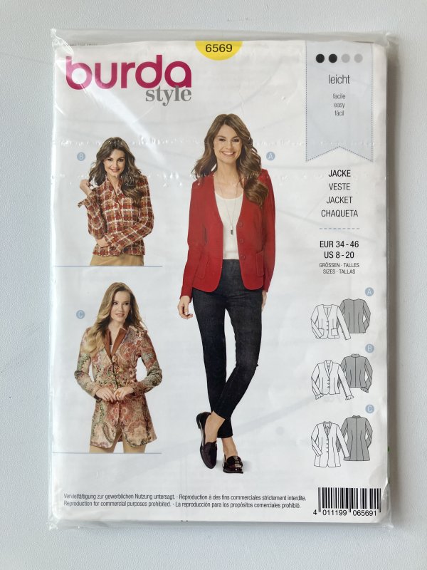 Patron Burda style veste femme