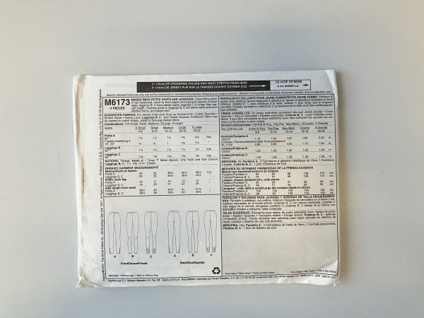 Patron McCall's pantalon et collant