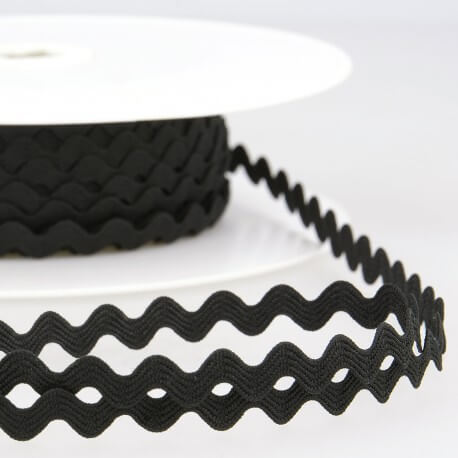 Serpentine unie noir 8 mm