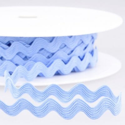 Serpentine unie bleu ciel 13 mm