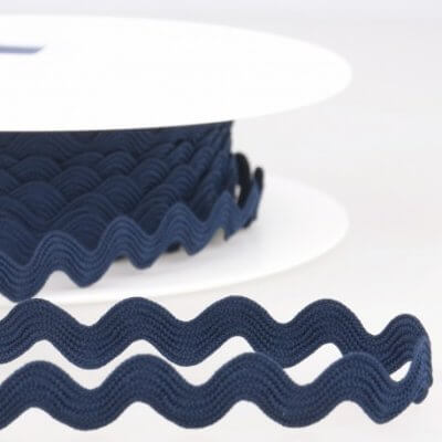 Serpentine unie bleu marine 13 mm