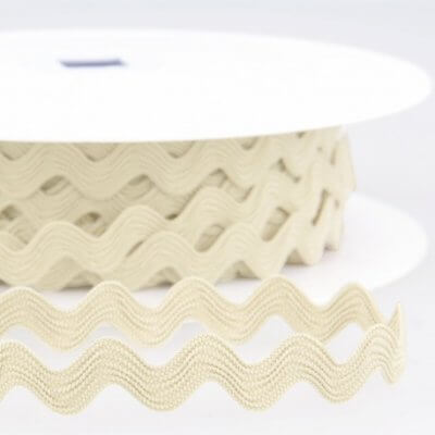 Serpentine unie écru 13 mm