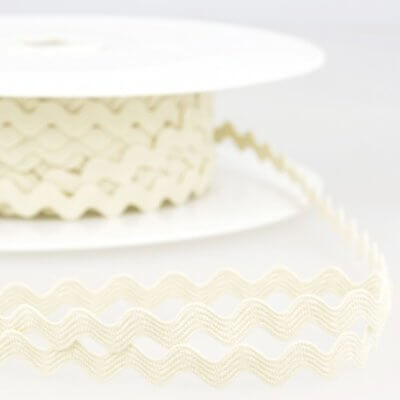 Serpentine unie écru 8 mm