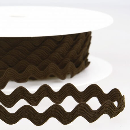 Serpentine unie marron foncé 13 mm