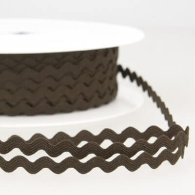 Serpentine unie marron foncé 8 mm