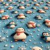 Tissu Pingouins