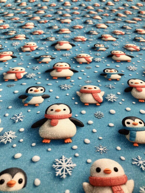 Tissu Pingouins