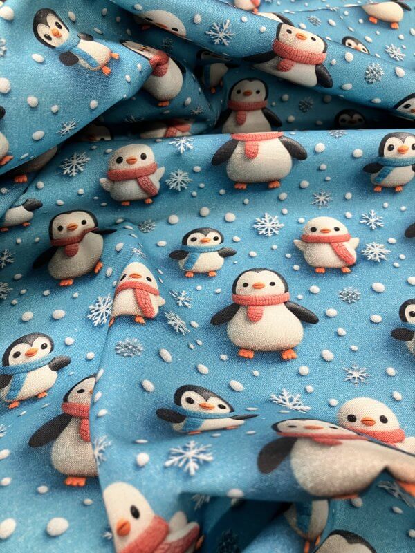 Tissu Pingouins