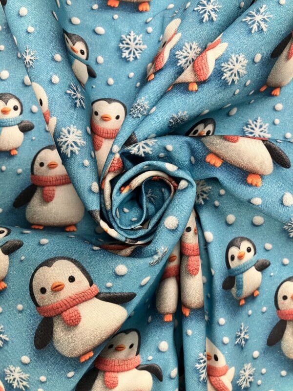 Tissu Pingouins