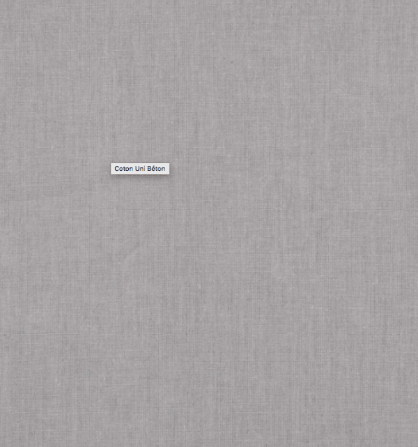 tissu coton uni gris beton