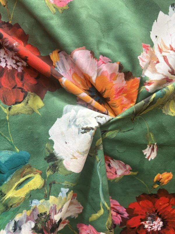 Velours imprimé fleurs Bluma
