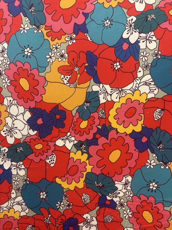 Velours imprimé fleurs