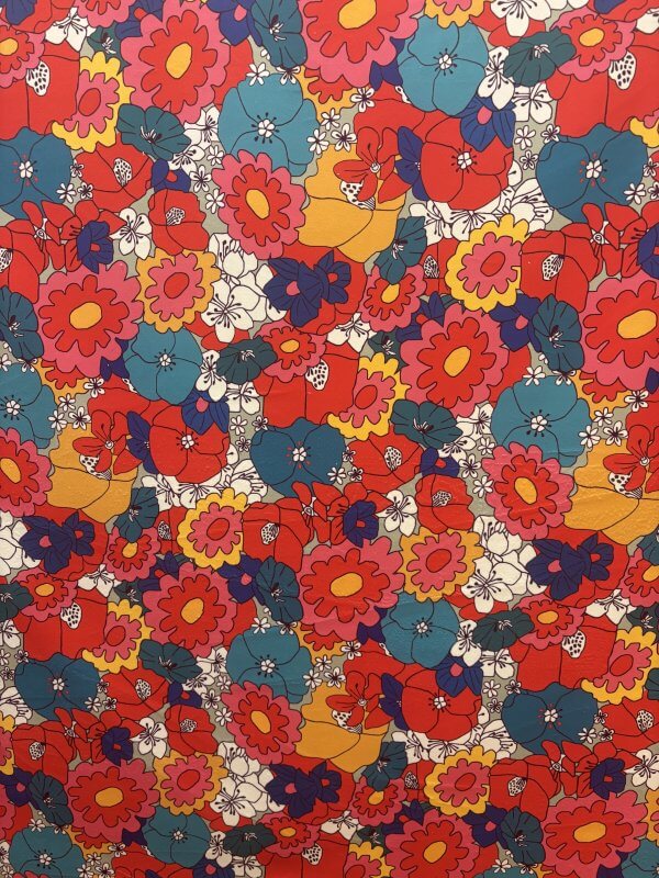 velours imprimé fleur