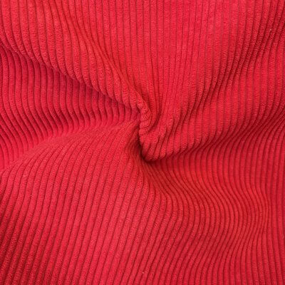 Velours côtelé rouge tomate