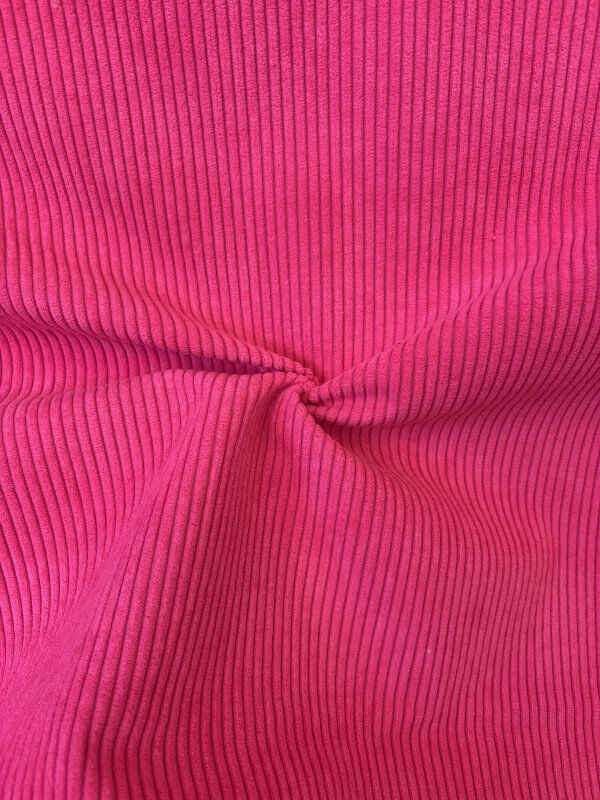 Velours côtelé rose fuschia