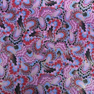 tissu japonais rose