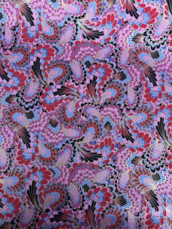 tissu japonais rose