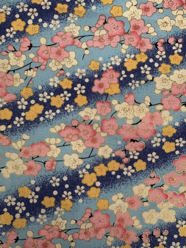 IMG_6073 tissu fleur de cerisier bleu
