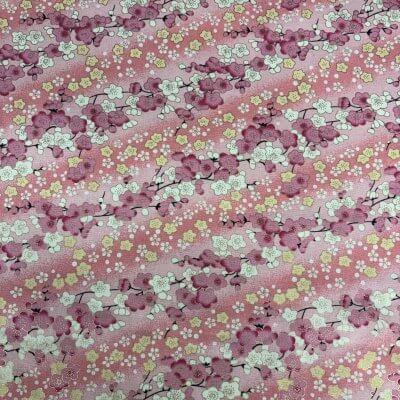 tissu cerisier rose