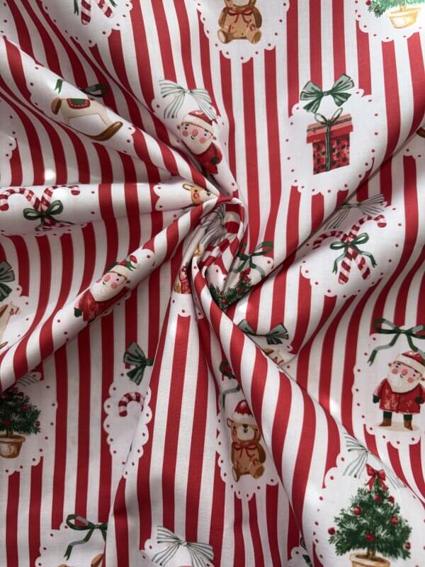 Tissu Noël sweetie rouge